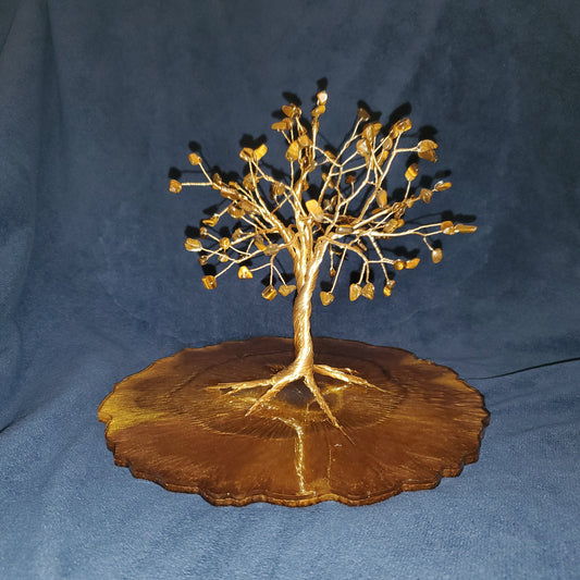 Tiger's eye/gold tree