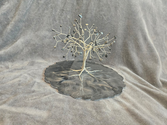 Hematite/silver tree